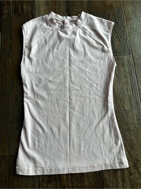 SKIMS Vintage Raglan Baby Pink Muscle Tank Top Workout Stretch Lightweight Sz XS